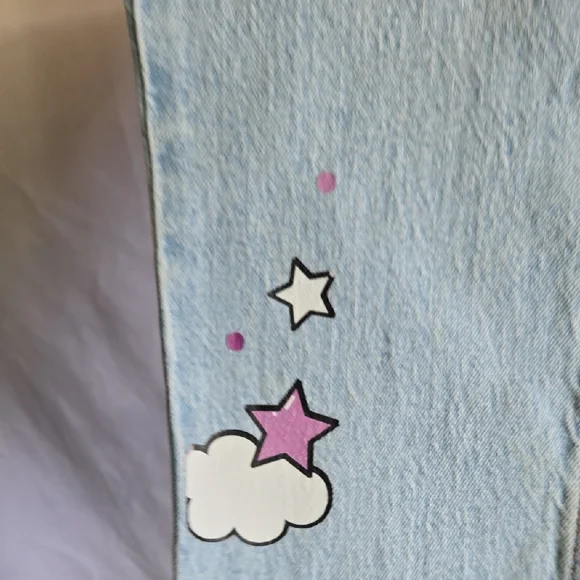 Sanrio Light Blue Jeans with Chococat and Purple Moon.. - Picture 7 of 16